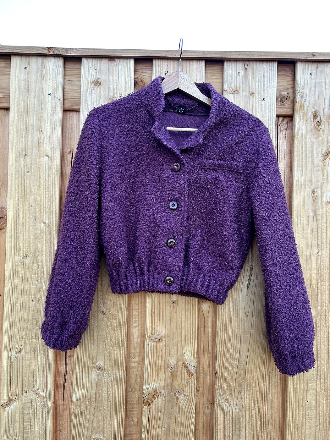 Paars cropped vestje