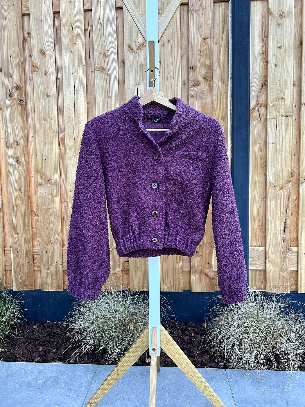 Paars cropped vestje (3)